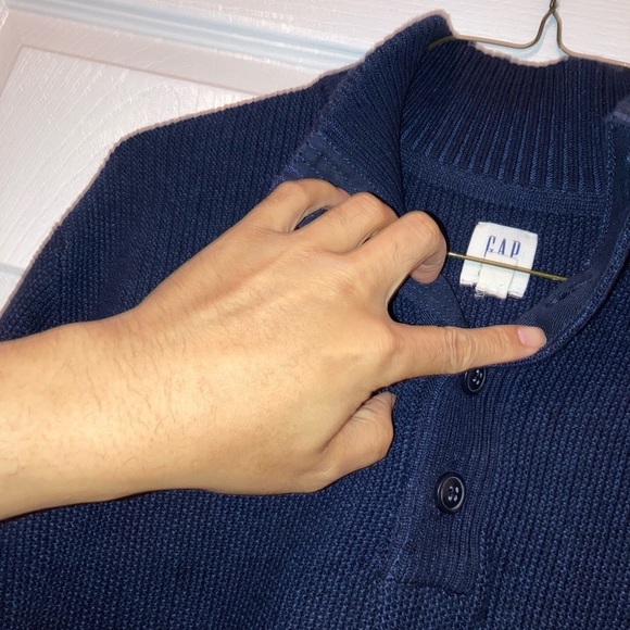 Gap Dress and Casual Half Button-up Blue Sweater - Picture 4 of 4